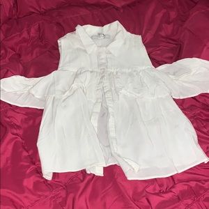Forever21 contemporary white casual shirt